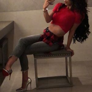 SOLD** Grey Express Skinny Jeans